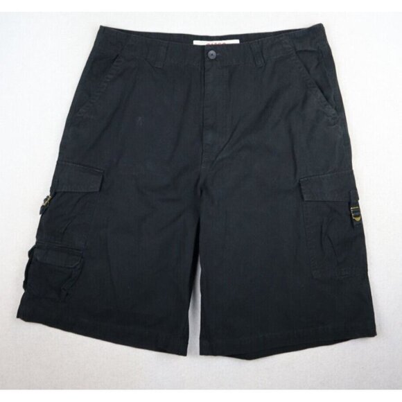 EMERGENCY EXIT - MEN'S BLACK CARGO SHORTS - SIZE 36 - Picture 1 of 10